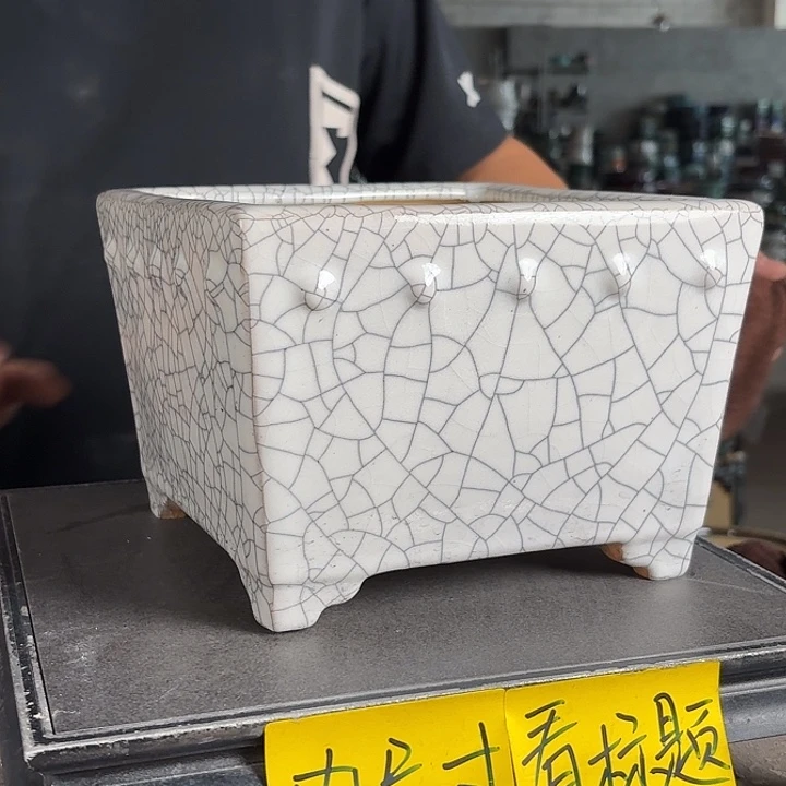 。一风堂石湾花盆 收缩 黑点 内17*12