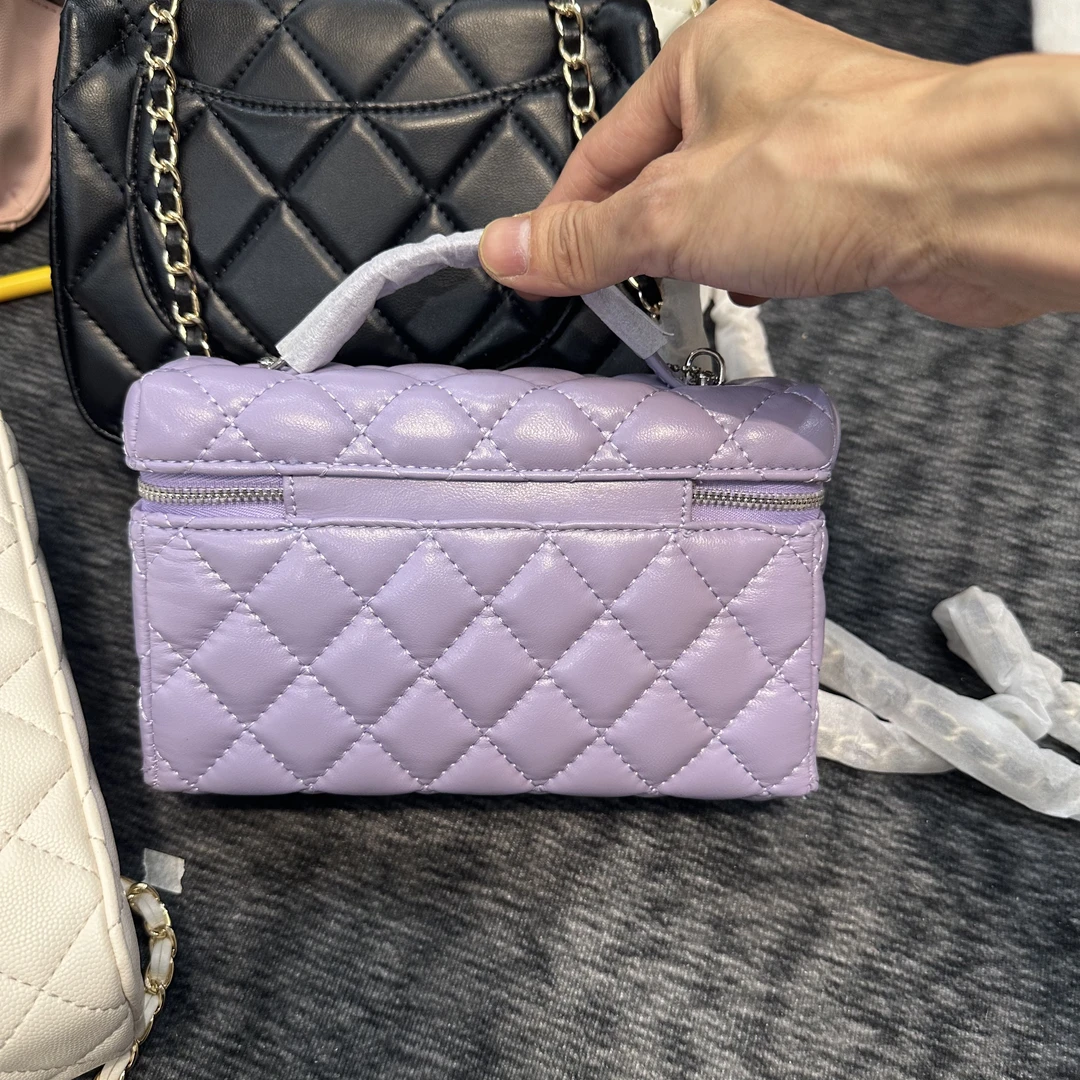 新款包包女LP盒子紫色