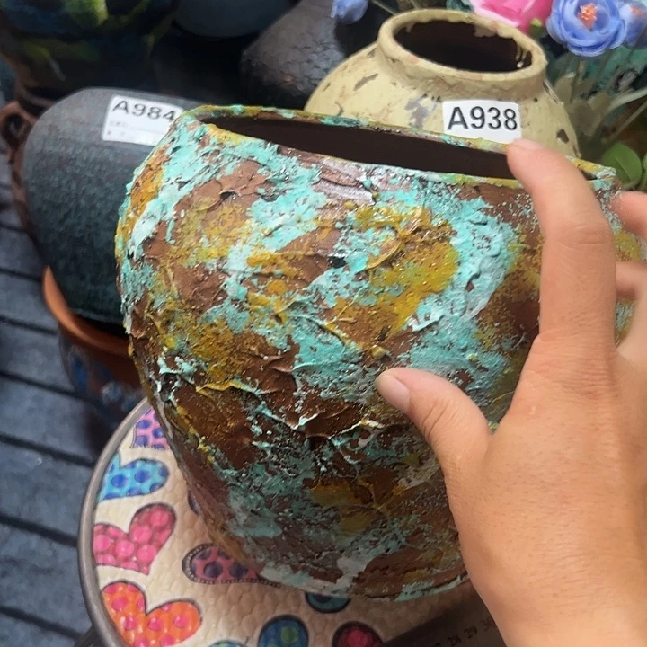 粗陶盆默认打孔高19口19