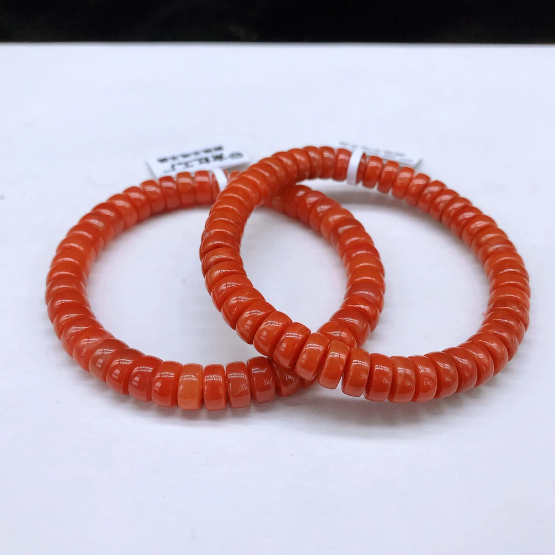 【小雪】南红四川瓦西片片精美百搭手串8mm（多样式发其一）