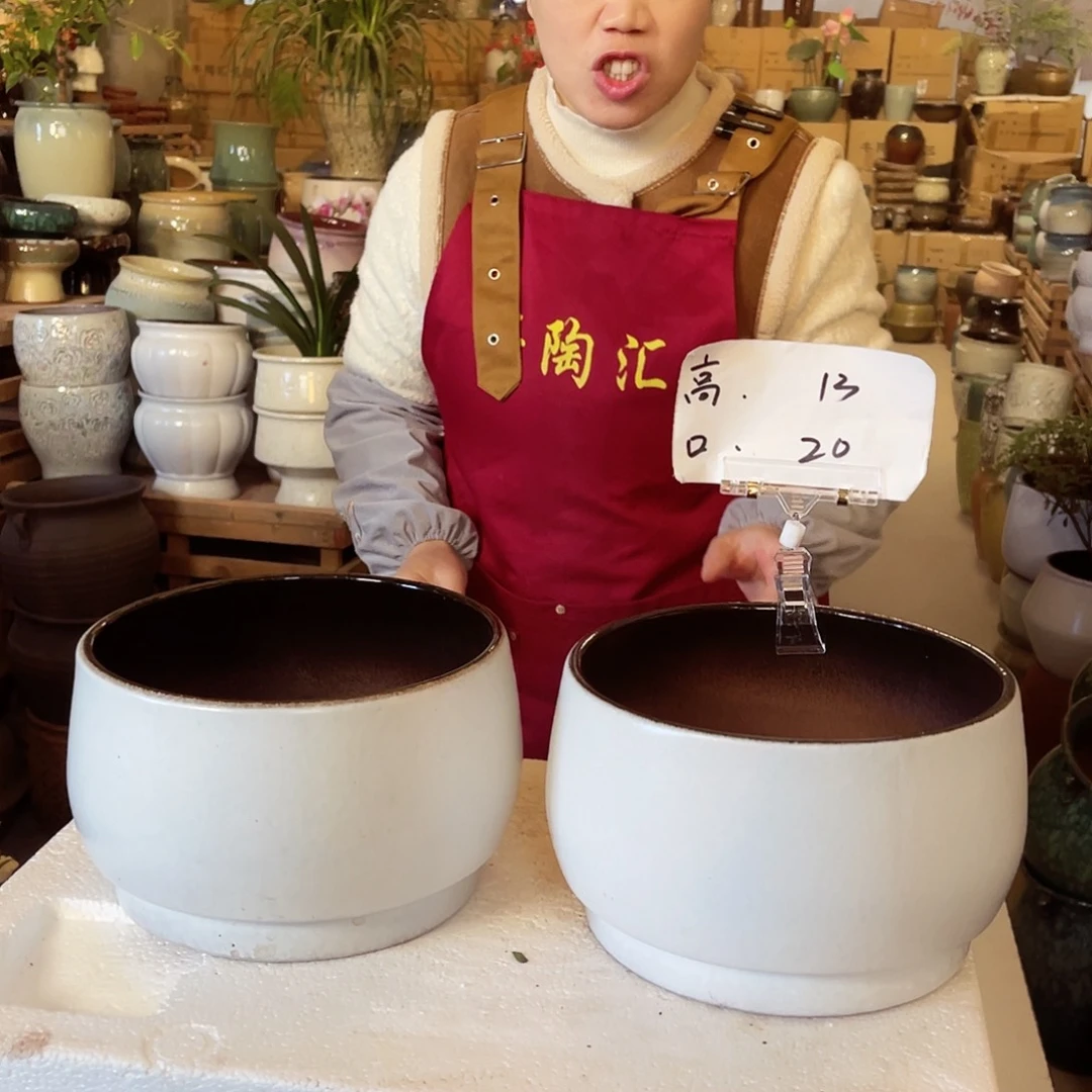 紫砂花盆高度13口径20