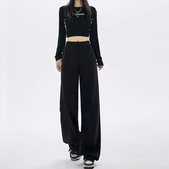 【杭州•意法】NN3541-时尚女装设计感休闲裤显瘦洋气百搭