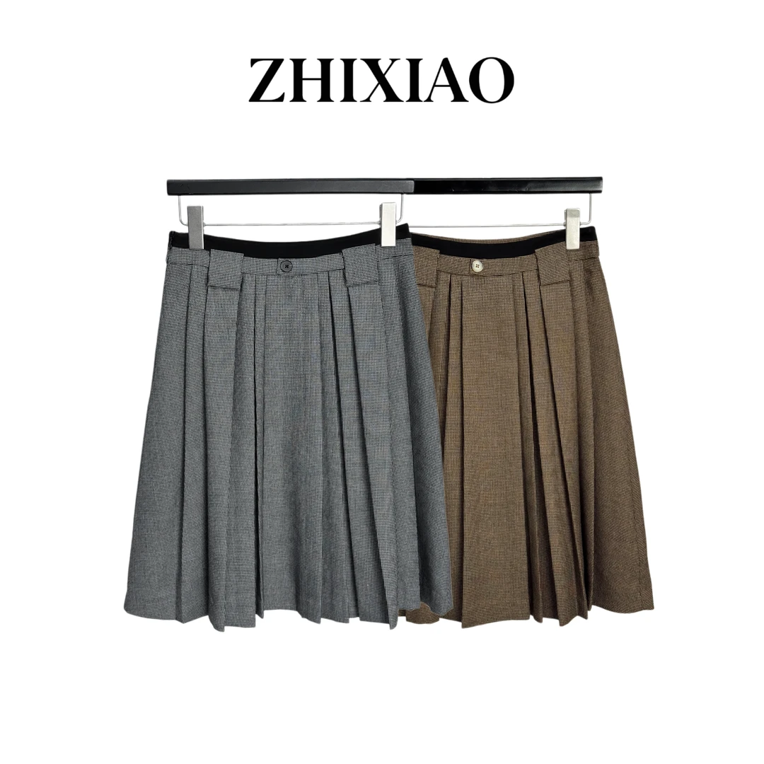【ZHIXIAO】秋冬新款：格子半裙25607