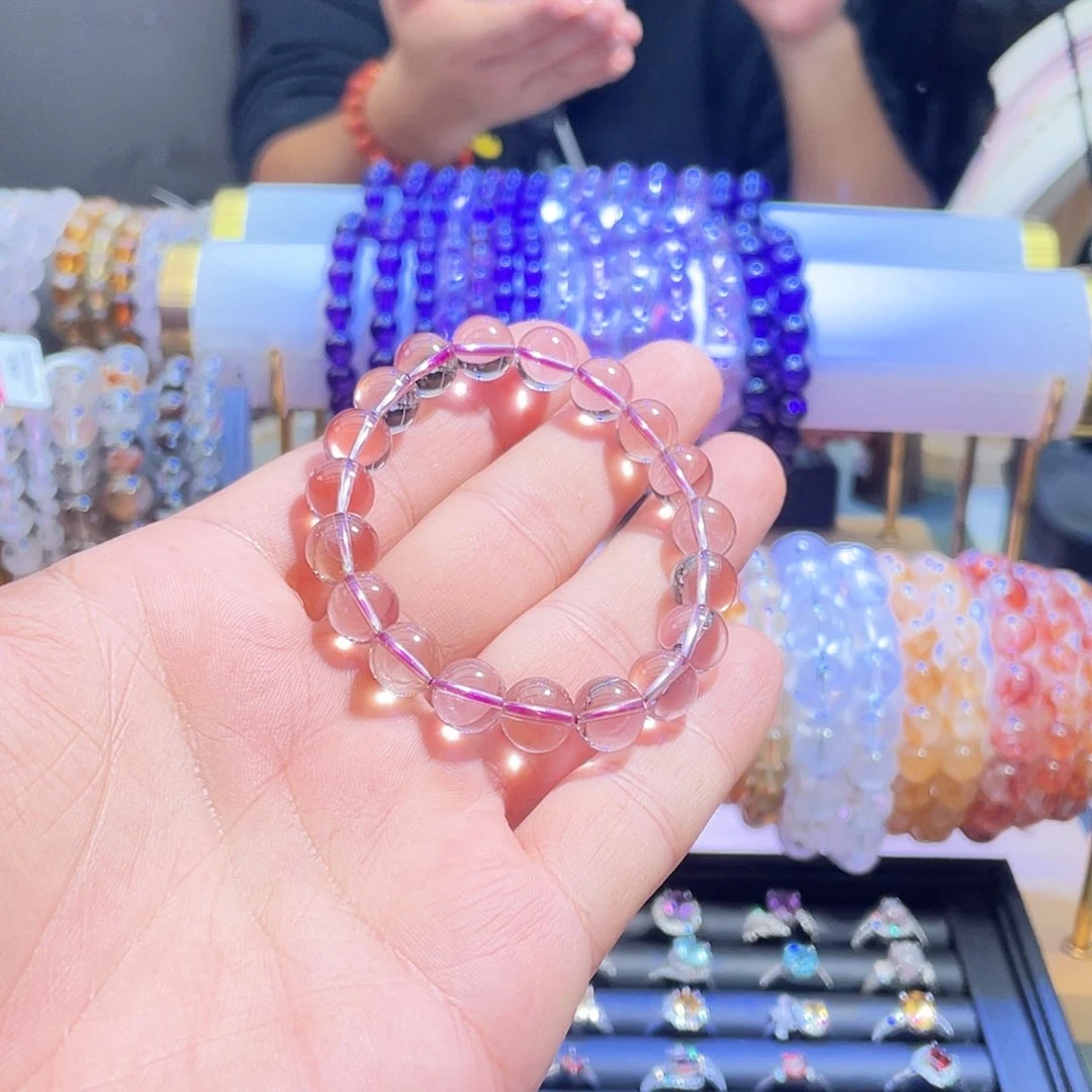 未镶嵌手链烟晶卡9+紫黄晶