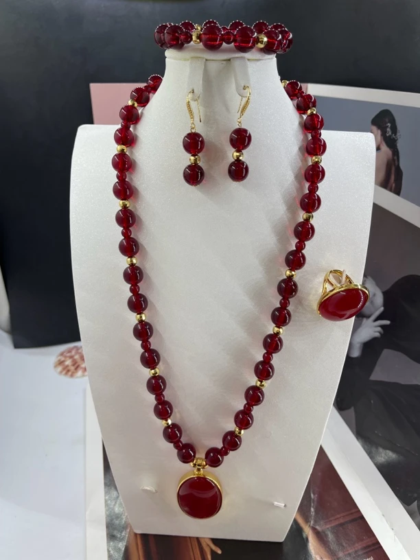 铜合金树脂手链 DLZOK四件套 仿kaherwa饰品 复古轻奢妈妈款时尚