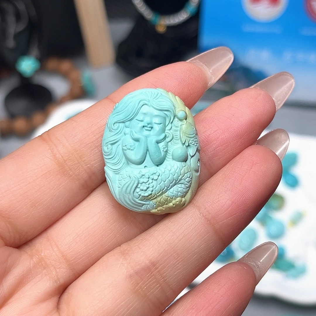 绿松石未镶嵌珠宝半成品
