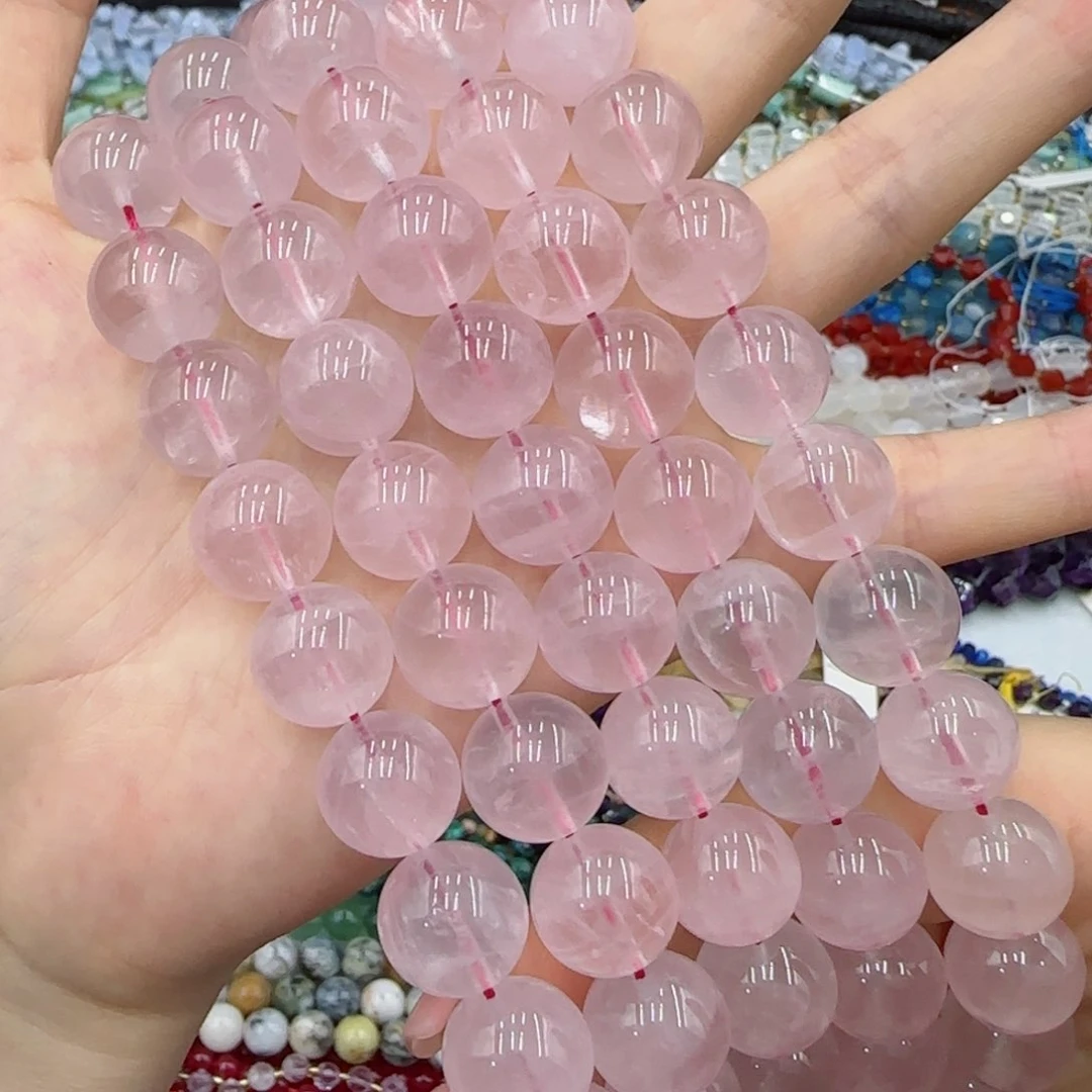 玛瑙/玉髓未镶嵌珠宝半成品冰透紫马粉一条卡13