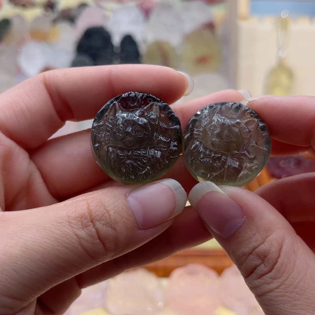 水晶颈饰未镶嵌绿水小可爱九尾34