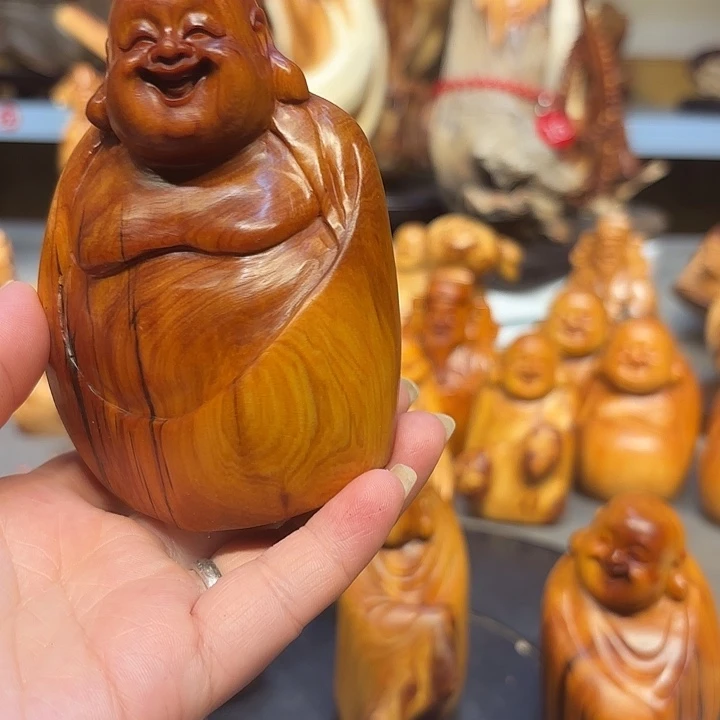 柏木太行崖柏弥勒佛