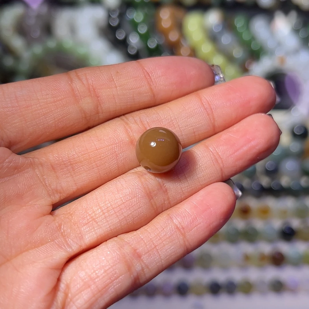 【闪购商品】未镶嵌和田玉（糖玉）珠宝奇石12mm