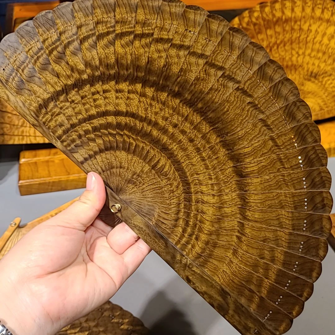扇子18小叶桢楠金丝楠木苏扇阴沉