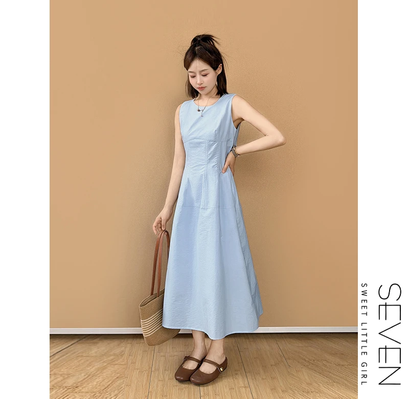 25【现货】腰精裙⑧七七146小个子设计感无袖连衣裙女夏季小美说
