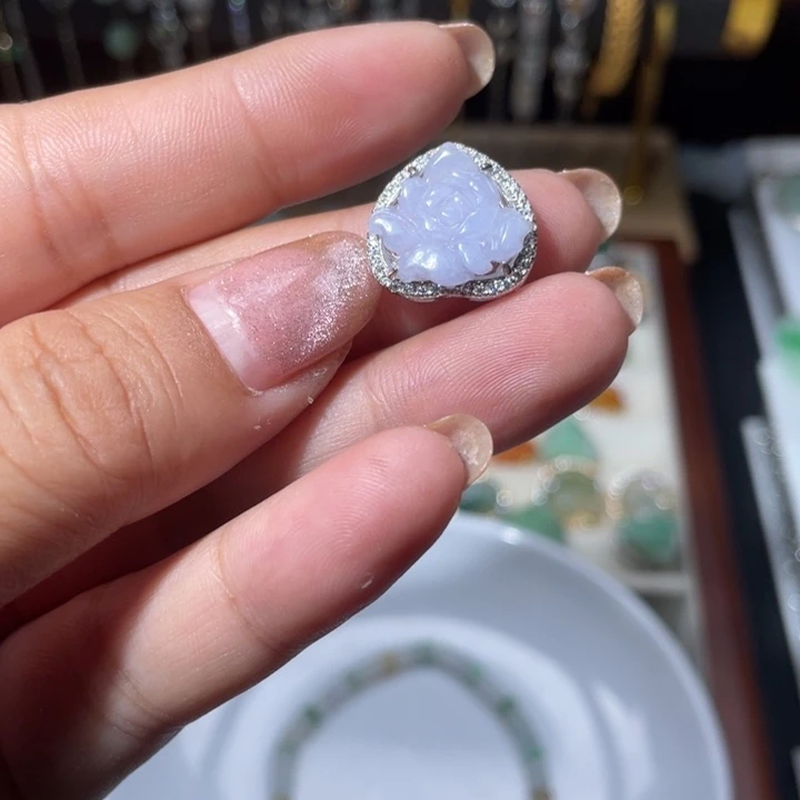 翡翠银S925镶嵌颈饰