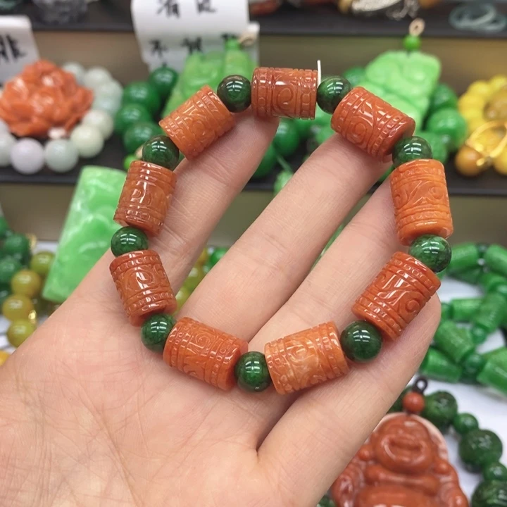 用***玉翡翠未镶嵌手链手链95