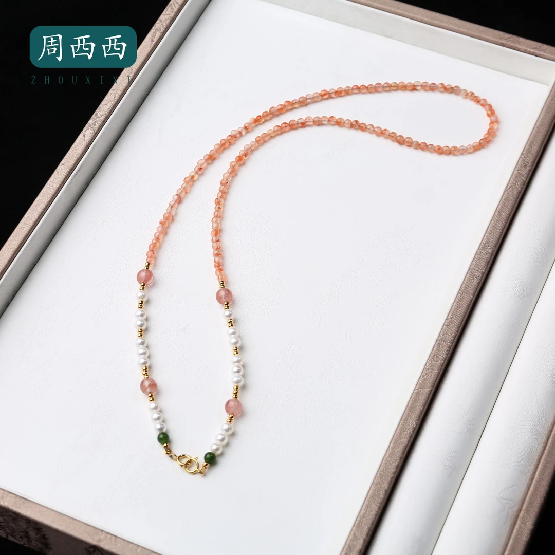 周西西精美珠宝南红玛瑙项链s925银3mm链长50cm多样性发货17768