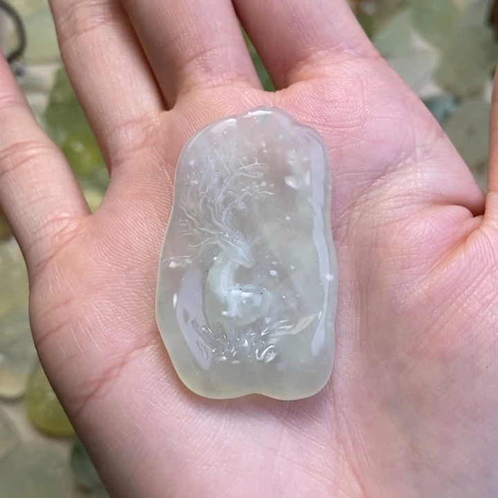 蛇纹石玉未镶嵌颈饰