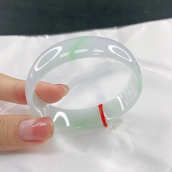 翡翠未镶嵌手镯圈51，05073
