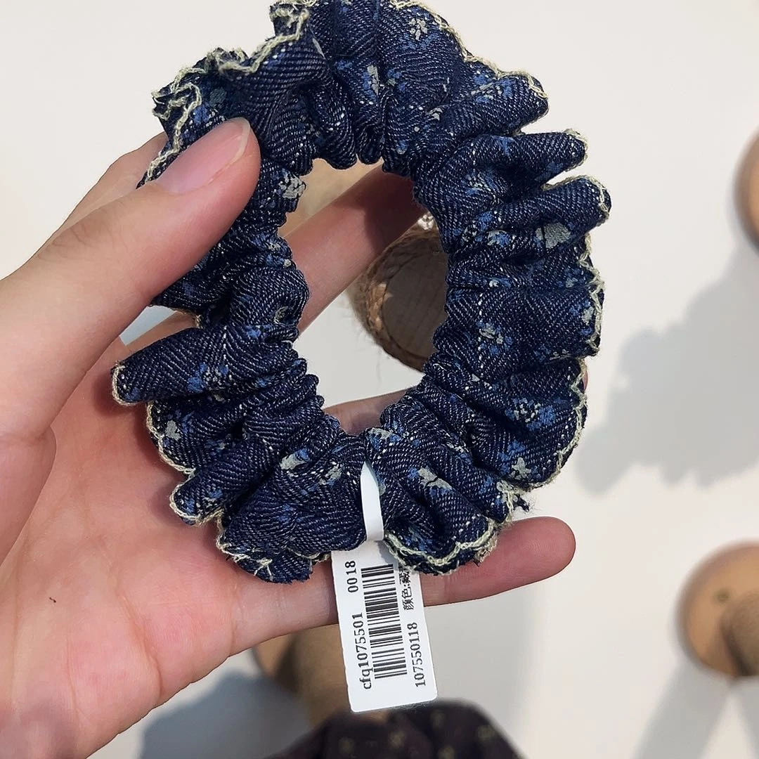 皮质非金属牛仔小圈藏青色