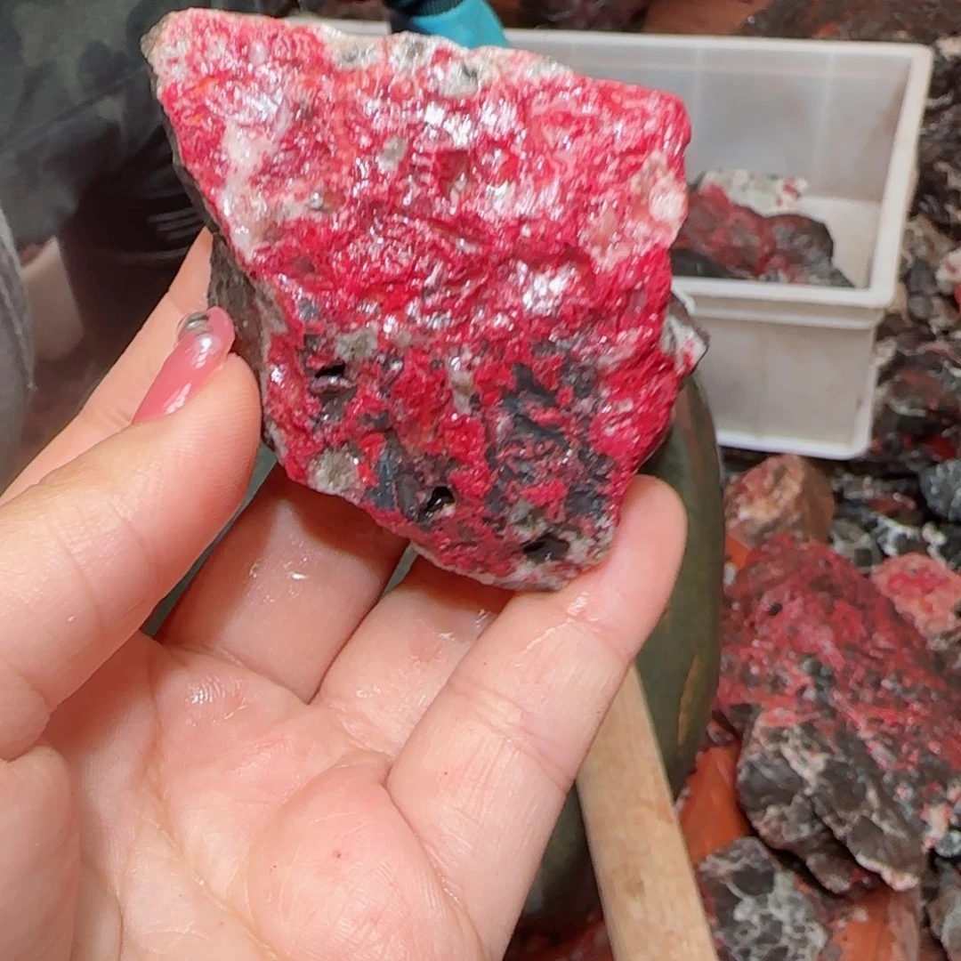 天然辰砂朱砂毛石头5