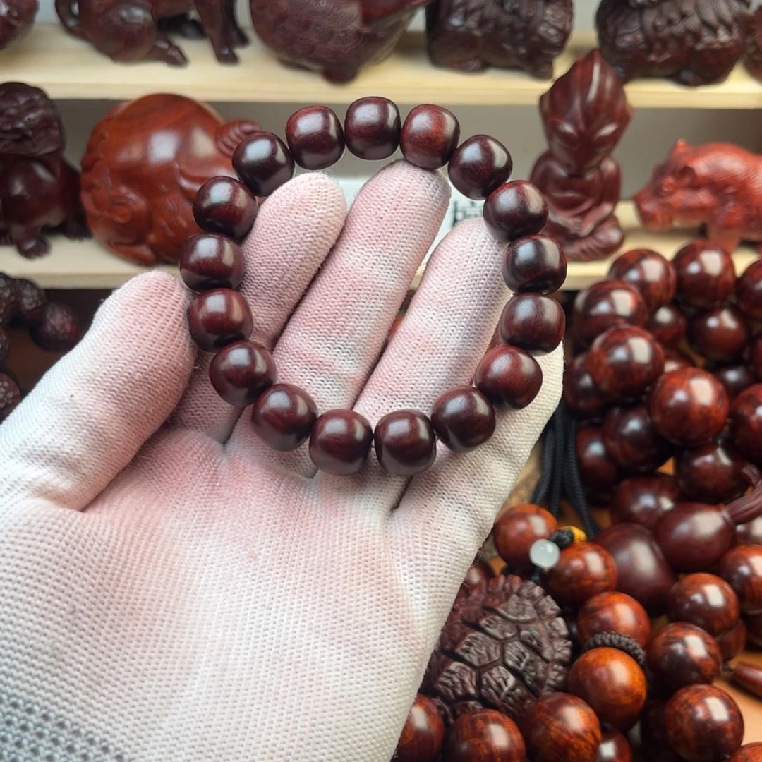 染料紫檀（血檀）1213-老型珠--多样性发其一