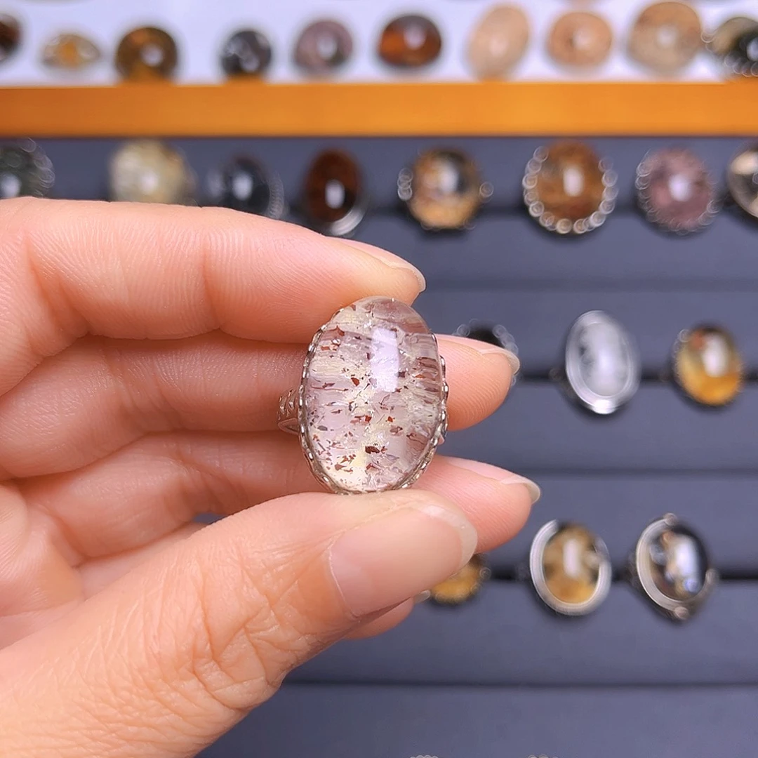 水晶戒指银S925镶嵌L***i天然