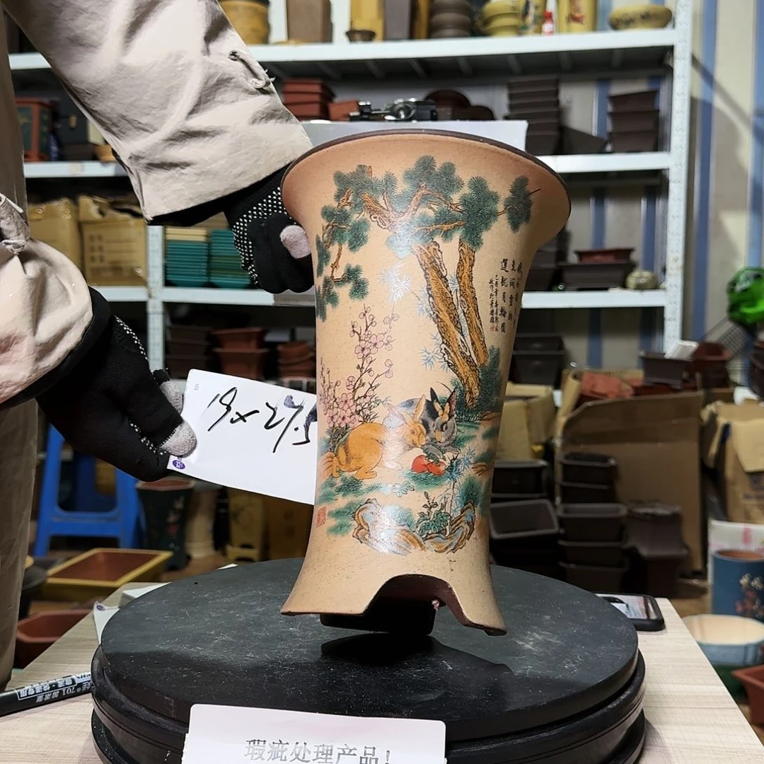 紫砂花盆哈哈这是我的新