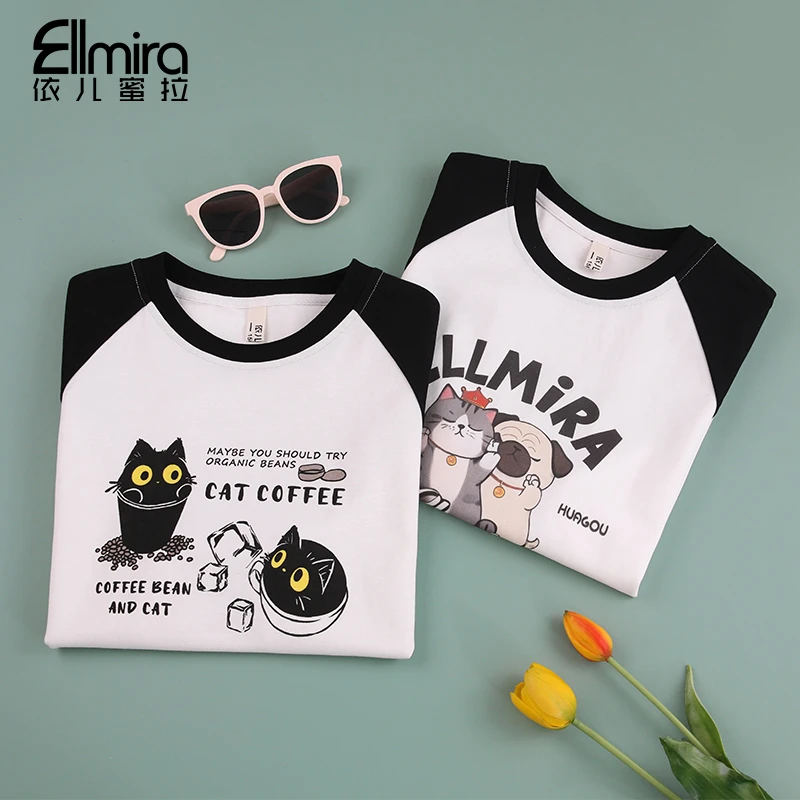 9241+9242女童短袖t恤夏季上衣宽松圆领百搭2025新款大童洋气薄潮