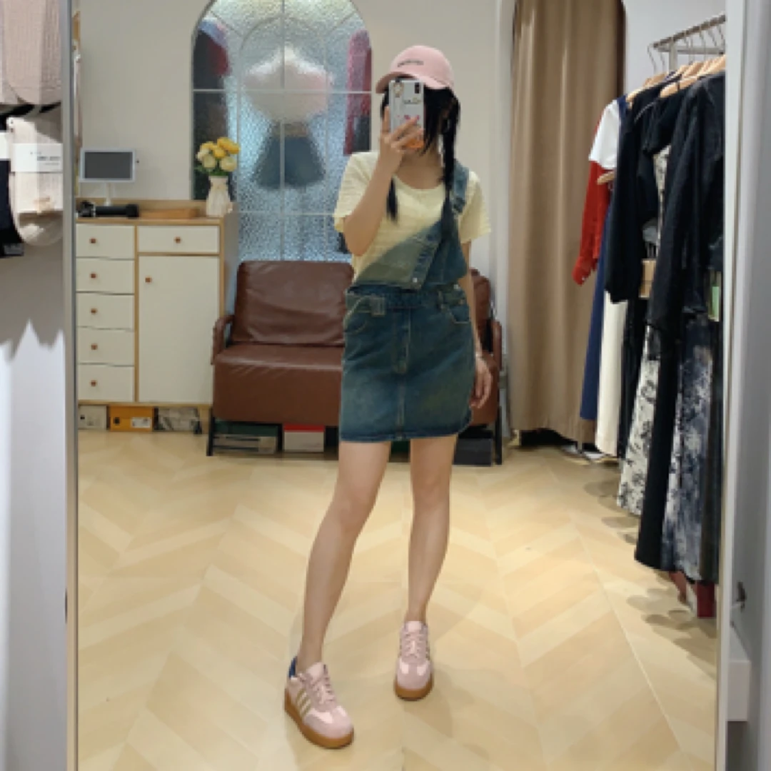 2025牛仔背带短裙