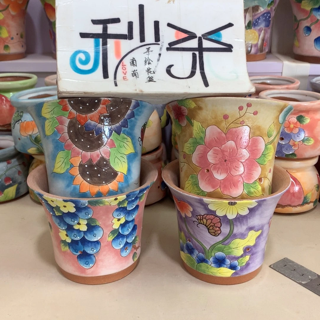 福利花盆，手绘花盆