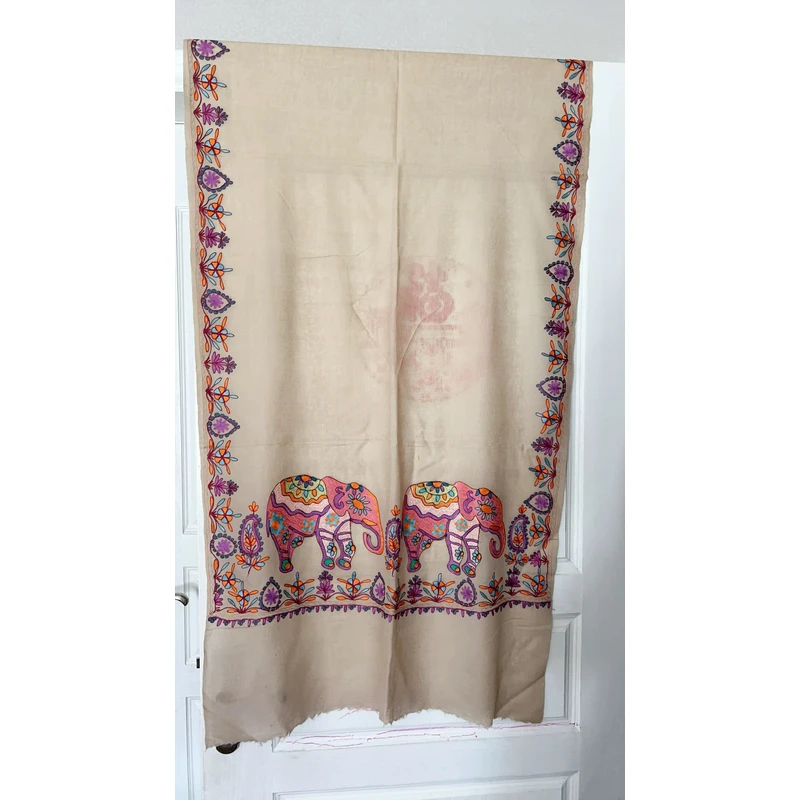 现货 印度尼泊尔克什米尔山羊绒羊绒围巾卡尼和朱莉款