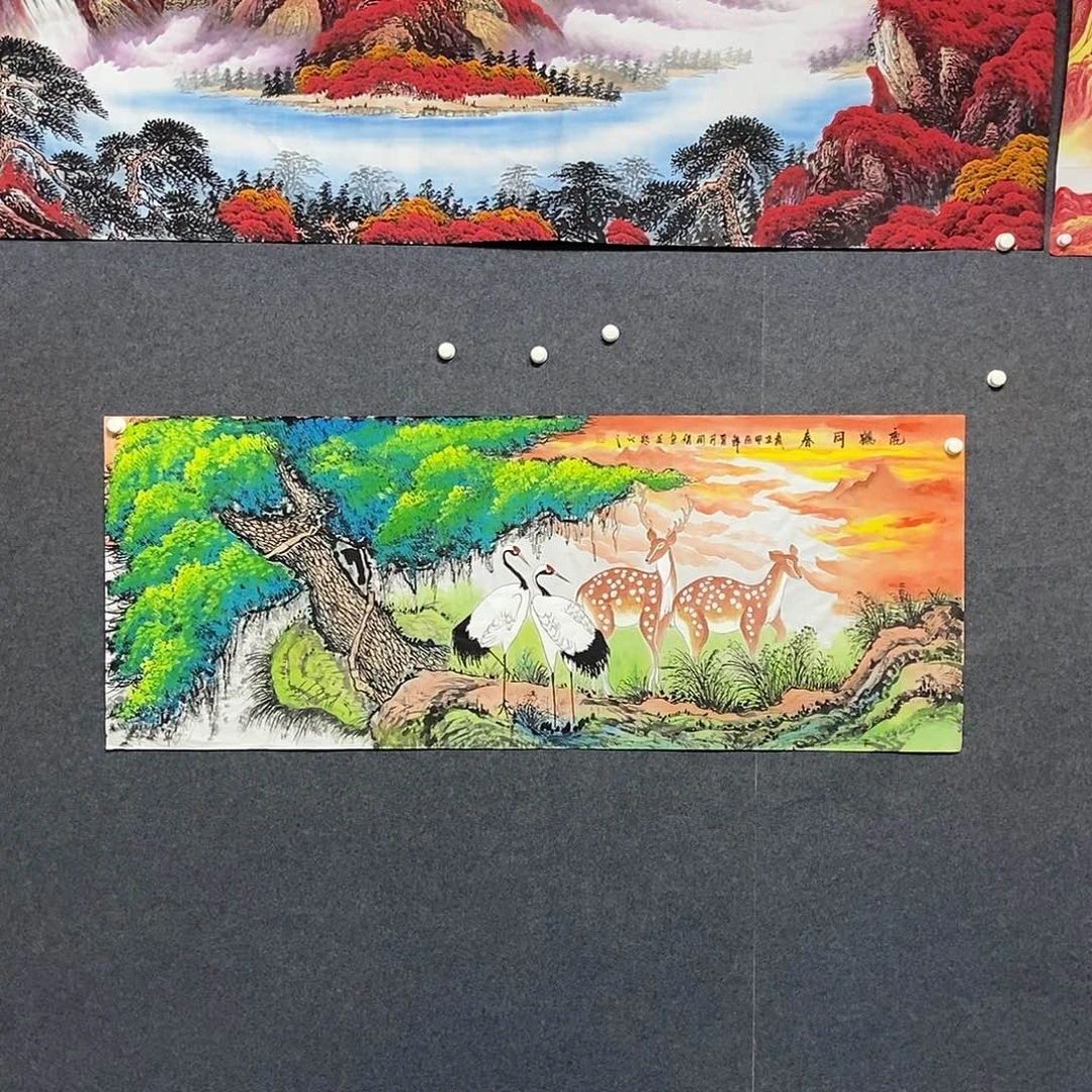 国画小六尺花鸟一幅