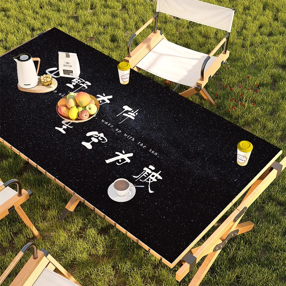 户外野餐桌布防水防油免洗春游踏青露营桌布防烫耐高温桌面保护垫
