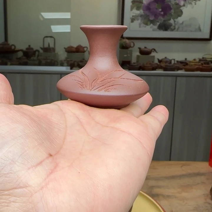 紫砂茶壶底槽清茶周边手工制作