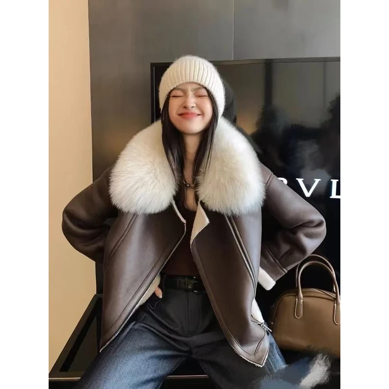 秋冬季加绒加厚羊毛上衣外套24101108-2410