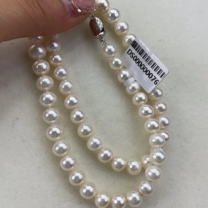 淡水珍珠颈饰银S925镶嵌➕8极光炫彩怪色
