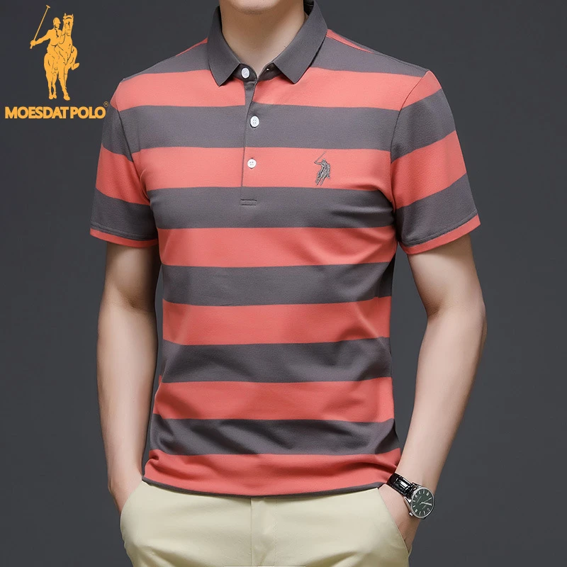 专柜正品【保罗】男装夏季男士条纹Polo衫商务休闲短袖翻领t恤
