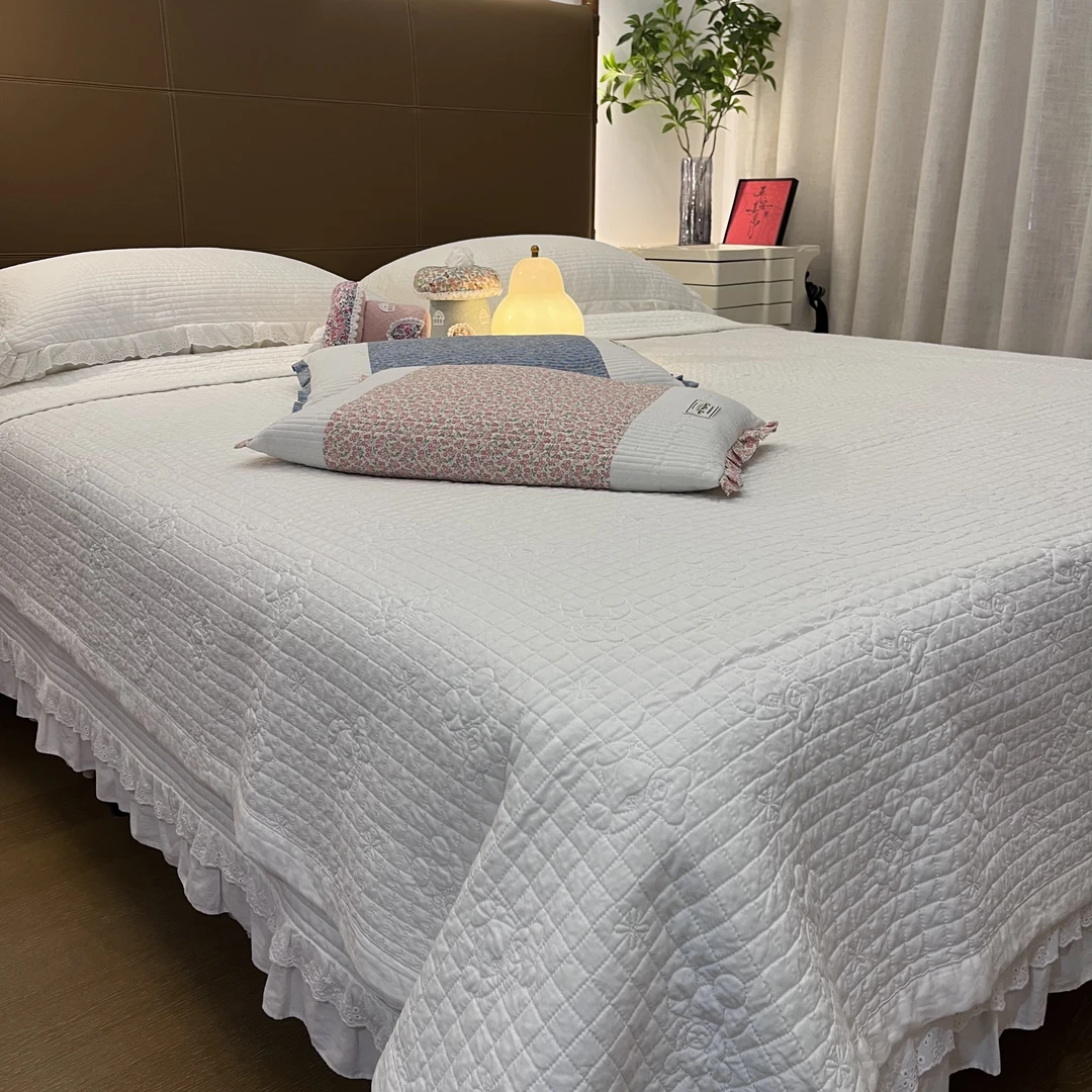 畅姐推荐【顽皮熊-天丝砂洗床盖】天丝高温砂洗床盖套件