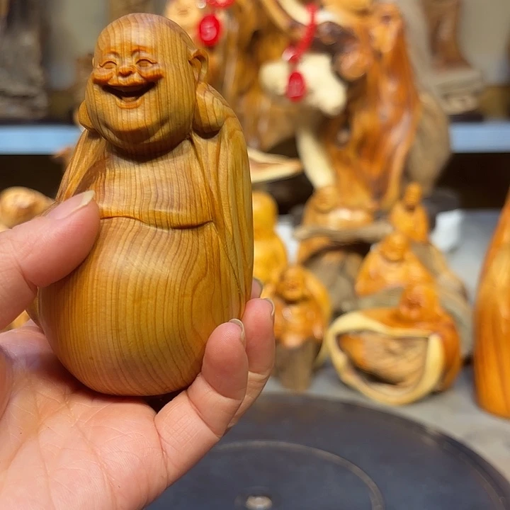 柏木太行崖柏弥勒佛