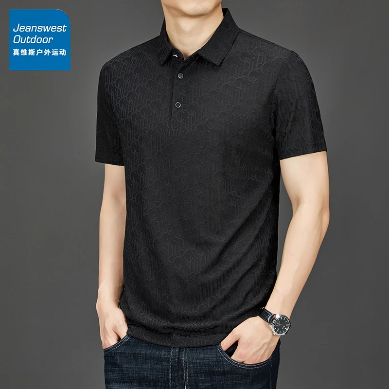 真维斯冰丝速干男士polo衫夏季翻领短袖T恤休闲中青年简约体恤衫