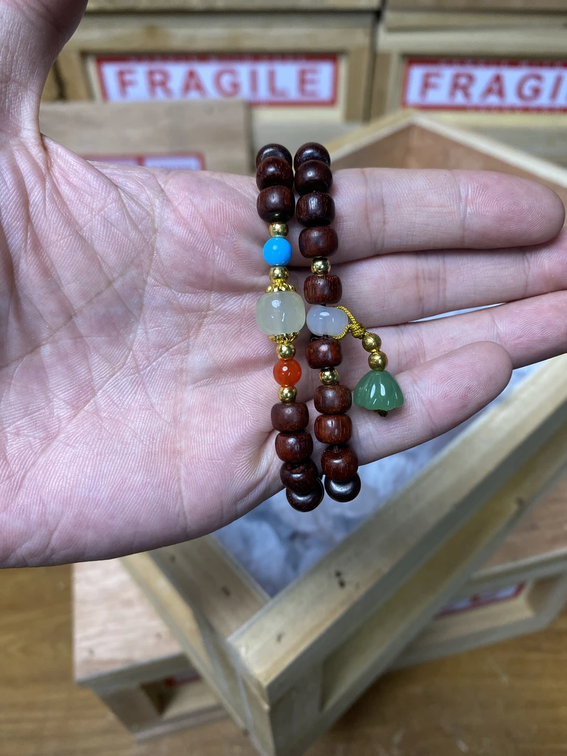 血檀双圈手串无礼盒