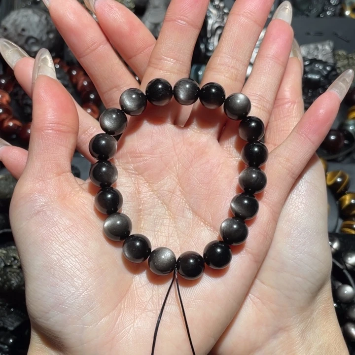 黑曜岩手串未镶嵌一***~