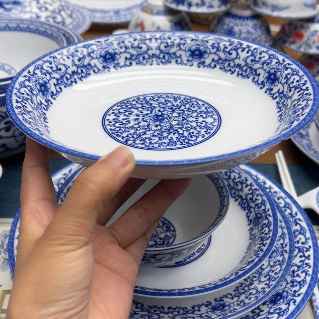 白瓷8英寸深盘 2个