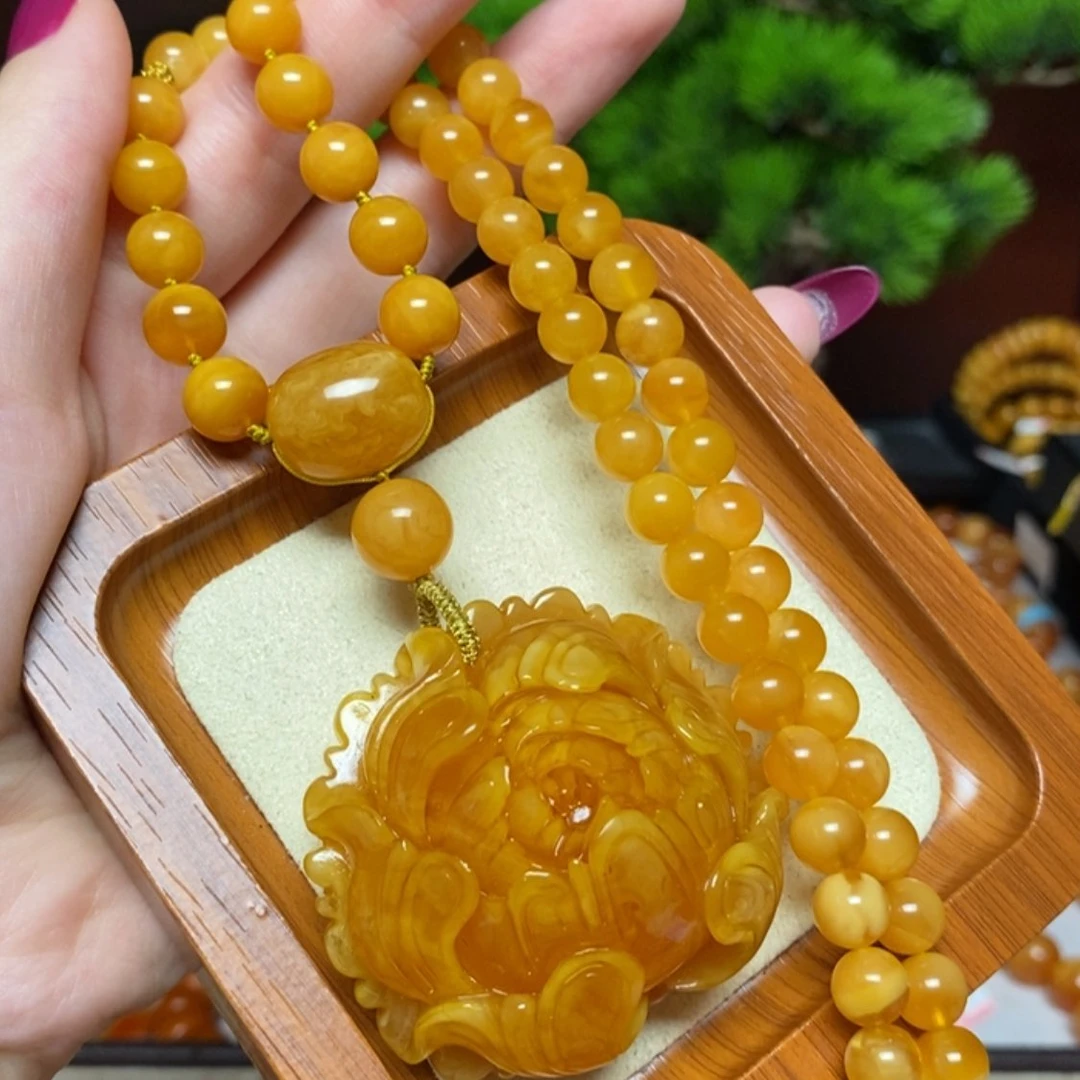 【闪购商品】蜜蜡颈饰未镶嵌项链