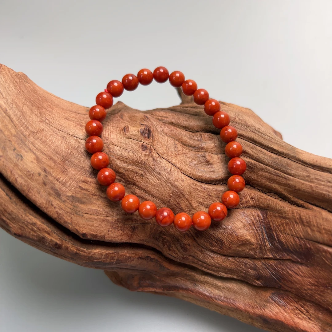 南红玛瑙圆珠手串7-7.5mm