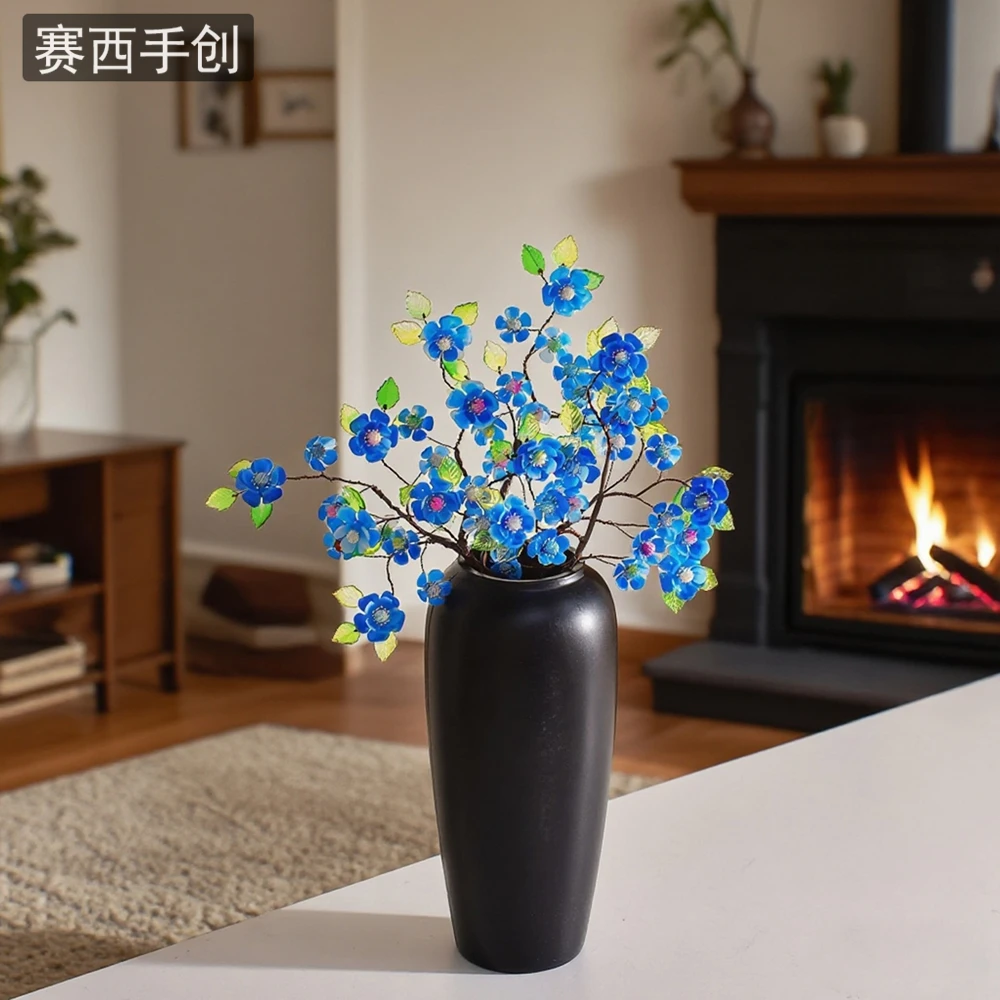 赛西 兰樱花家居装饰摆件轻奢酒店餐厅工艺品装饰DIY材料包SXK30