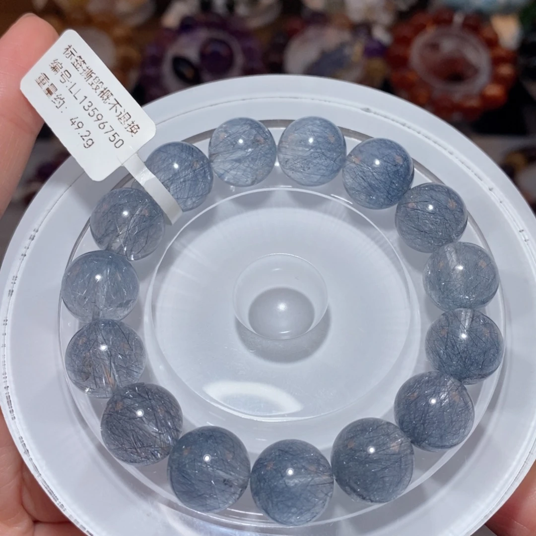 未镶嵌手链水晶F蓝兔毛13