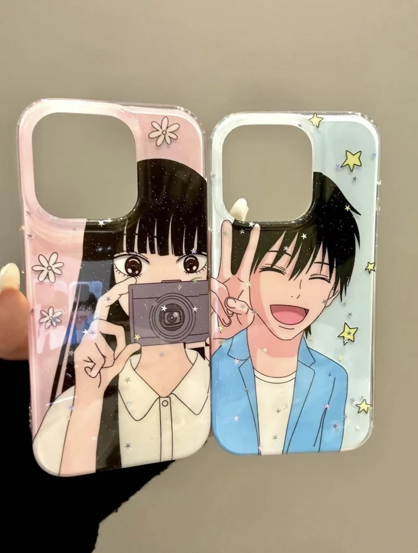 唯美日漫风ins黑沼爽子&风早翔太适用iphone16promax苹果15手机壳