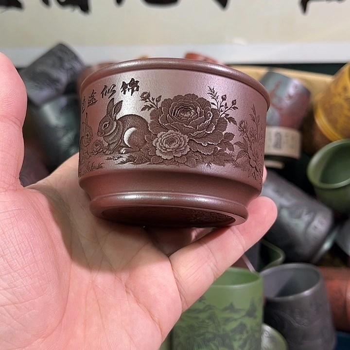 茶杯紫砂全手工紫砂主人杯