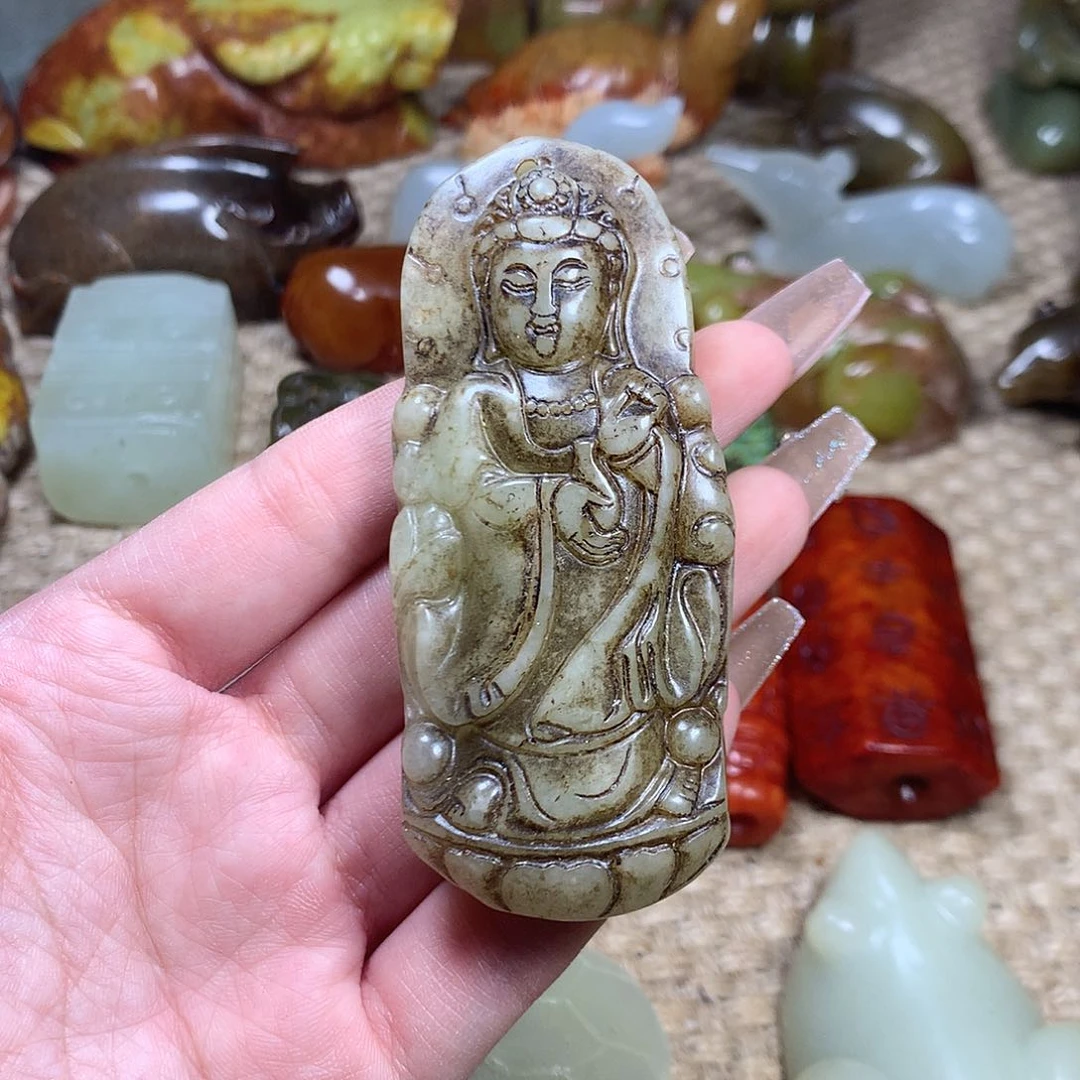 白玉菩提吊坠挂件