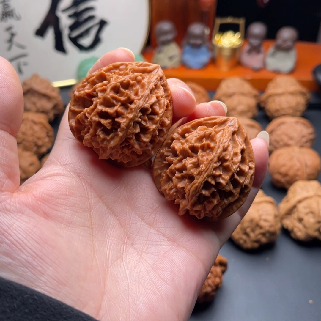 文玩核桃把件40苹果园打底